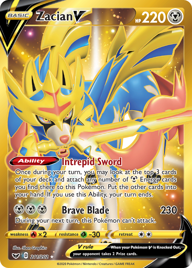 Zacian V (211/202) [Sword & Shield: Base Set] | Eastridge Sports Cards & Games