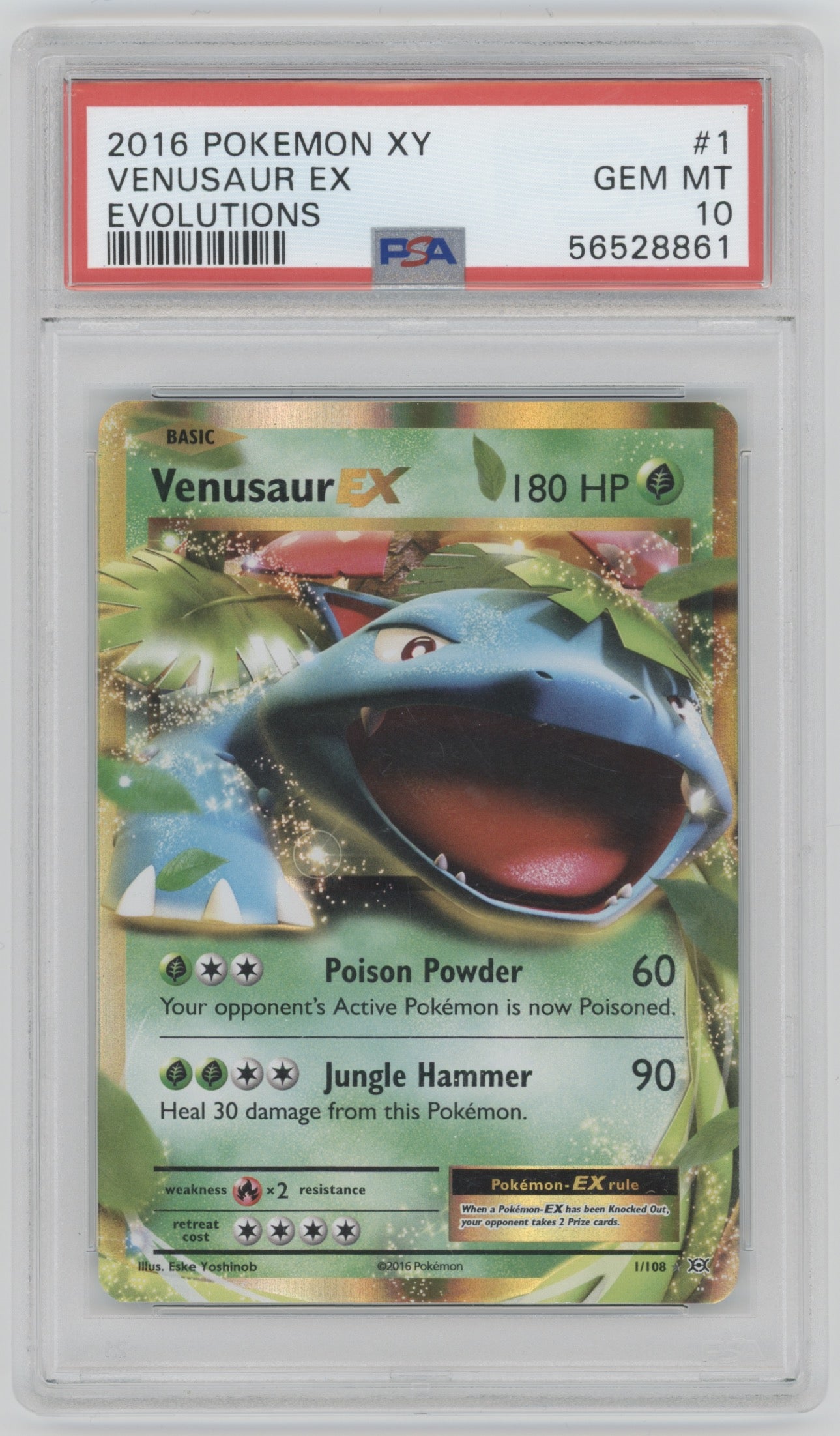 2016 Pokemon XY Evolution Venusaur EX #1 PSA 10 | Eastridge Sports Cards & Games