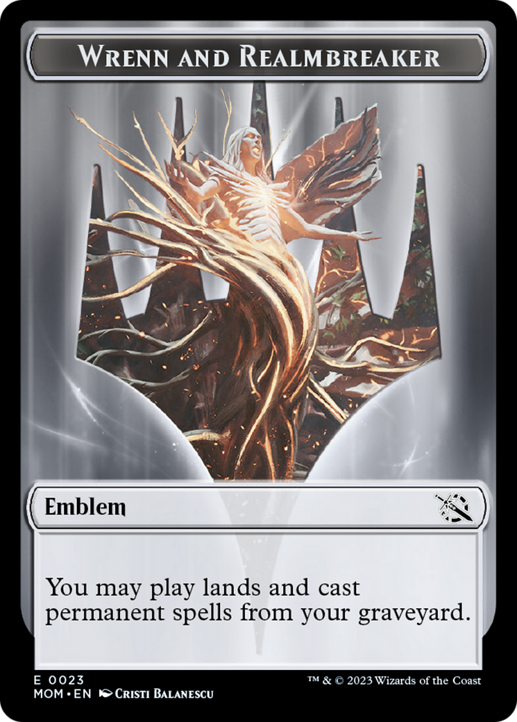 Wrenn and Realmbreaker Emblem [March of the Machine Tokens] | Eastridge Sports Cards & Games