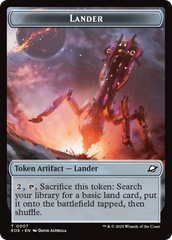 Human Soldier // Lander (0007) Doubled-Sided Token [Edge of Eternities Tokens] | Eastridge Sports Cards & Games