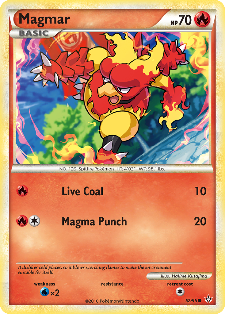 Magmar (52/95) [HeartGold & SoulSilver: Unleashed] | Eastridge Sports Cards & Games