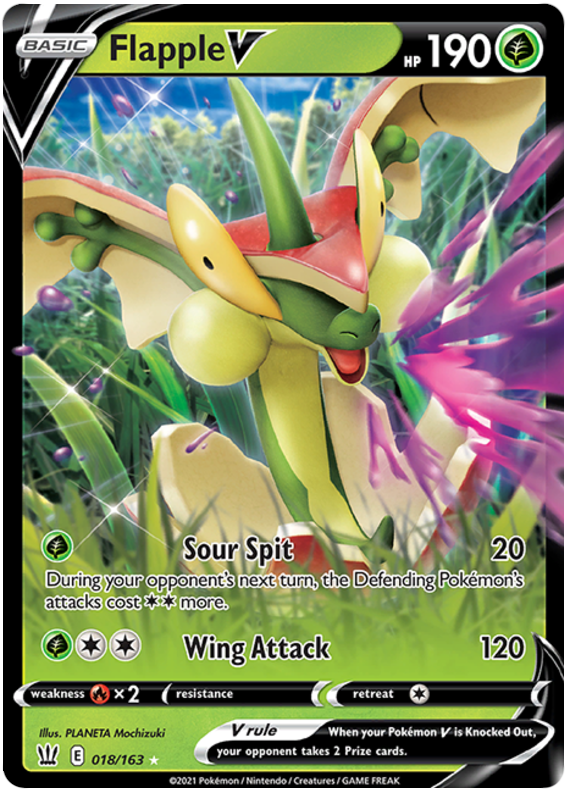 Flapple V (018/163) [Sword & Shield: Battle Styles] | Eastridge Sports Cards & Games