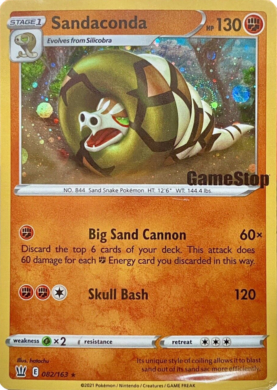 Sandaconda (082/163) (GameStop Exclusive) [Sword & Shield: Battle Styles] | Eastridge Sports Cards & Games