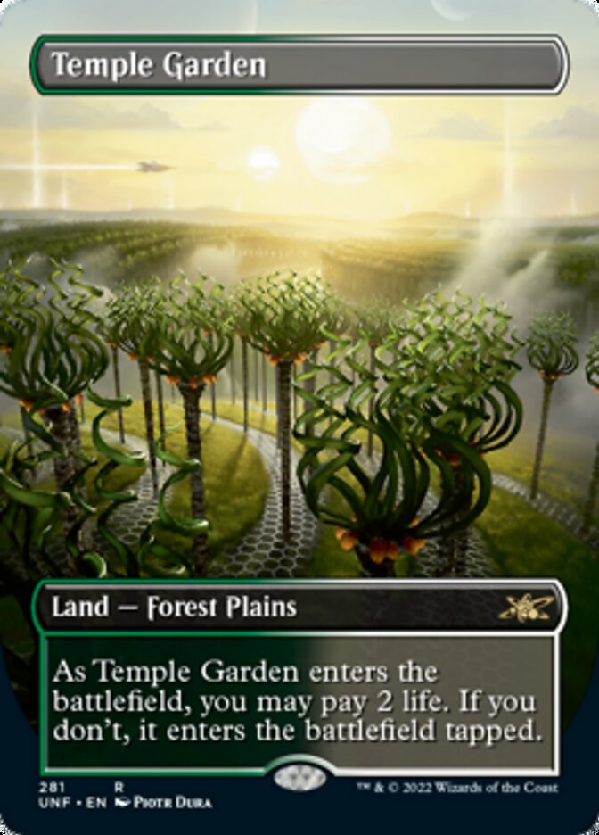 Temple Garden (Borderless) [Unfinity] | Eastridge Sports Cards & Games