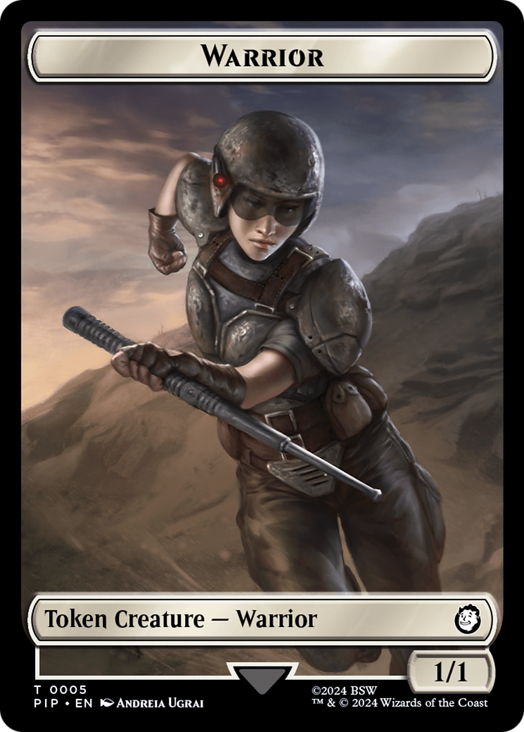 Soldier (0010) // Warrior Double-Sided Token [Fallout Tokens] | Eastridge Sports Cards & Games