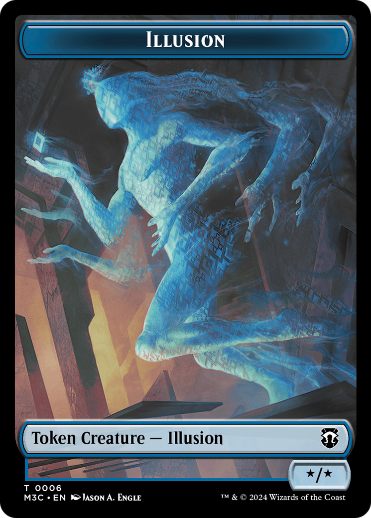 Illusion (Ripple Foil) // Servo Double-Sided Token [Modern Horizons 3 Commander Tokens] | Eastridge Sports Cards & Games