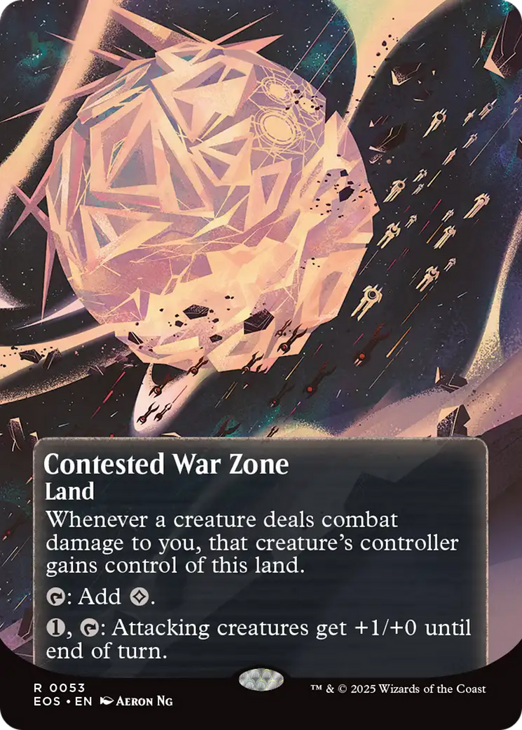 Contested War Zone (0053) (Borderless) [Edge of Eternities: Stellar Sights] | Eastridge Sports Cards & Games