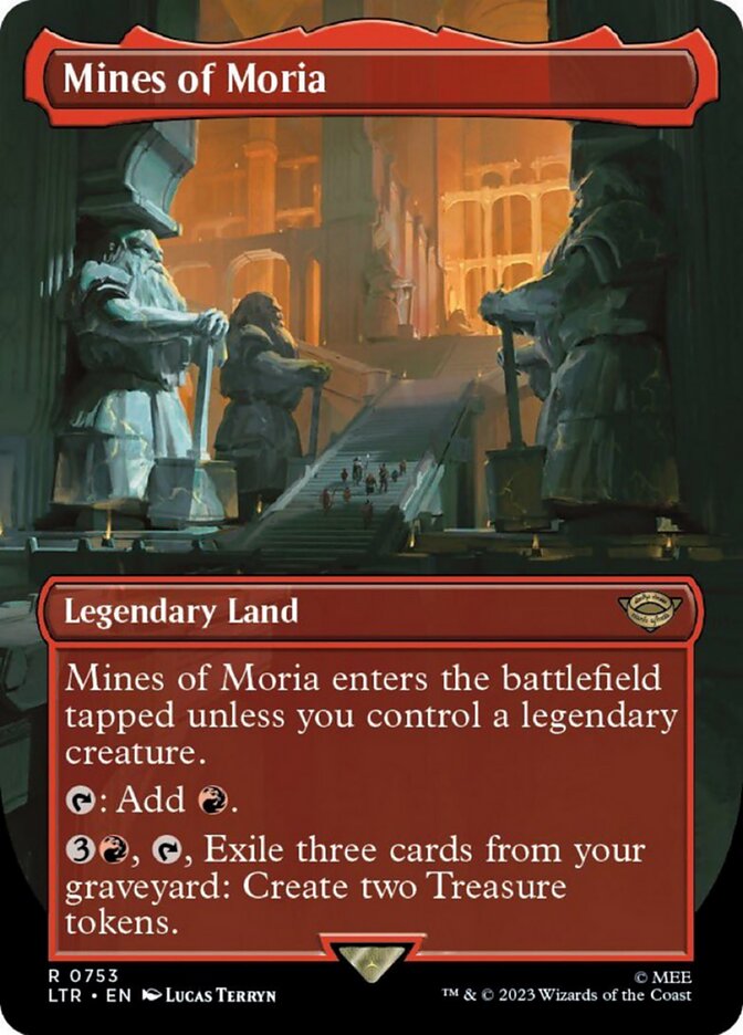 Mines of Moria (Borderless Alternate Art) (Surge Foil) (753) [The Lord of the Rings: Tales of Middle-Earth] | Eastridge Sports Cards & Games