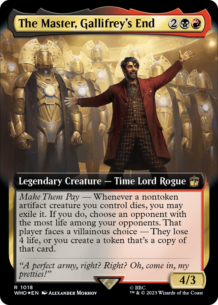 The Master, Gallifrey's End (Extended Art) (Surge Foil) [Doctor Who] | Eastridge Sports Cards & Games