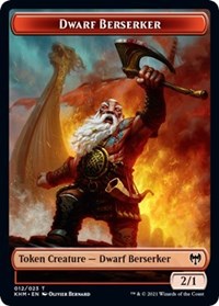 Dwarf Berserker // Cat Double-Sided Token [Kaldheim Tokens] | Eastridge Sports Cards & Games