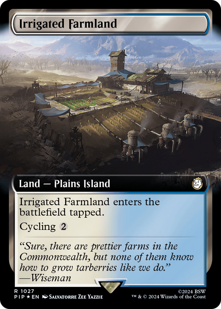 Irrigated Farmland (Extended Art) (Surge Foil) [Fallout] | Eastridge Sports Cards & Games