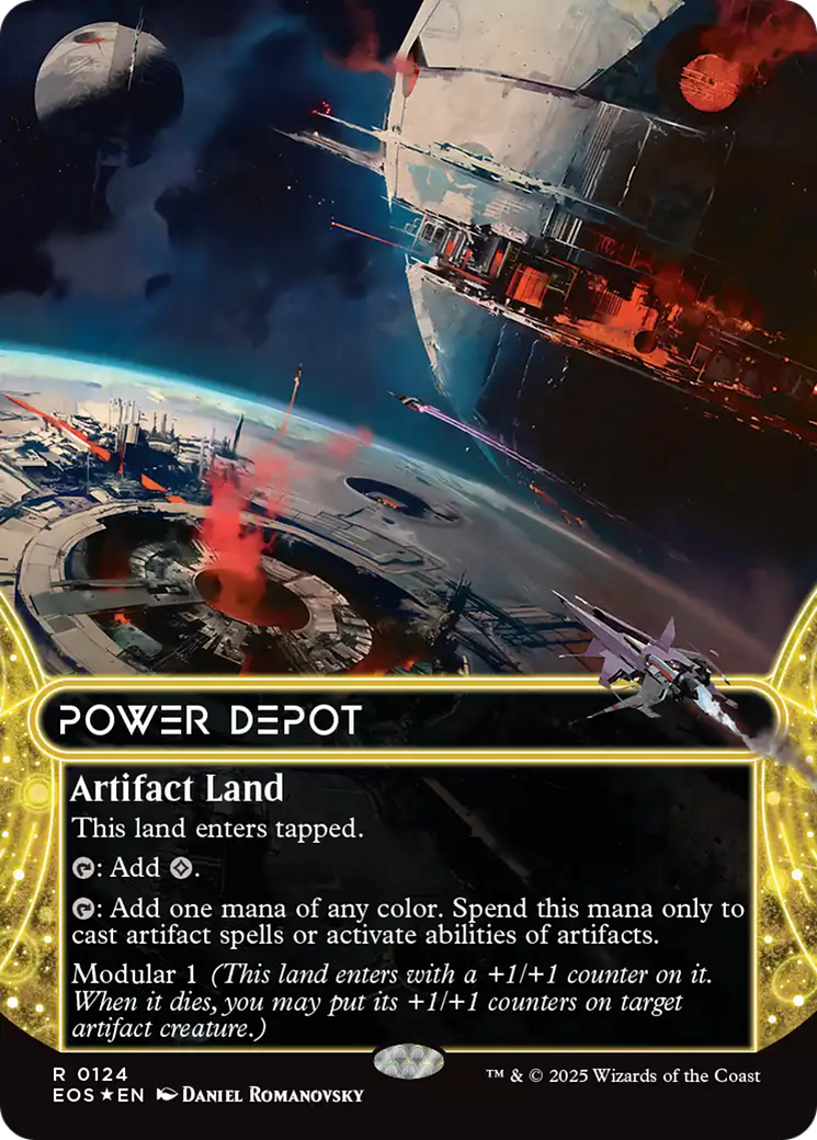 Power Depot (0124) (Borderless) (Galaxy Foil) [Edge of Eternities: Stellar Sights] | Eastridge Sports Cards & Games