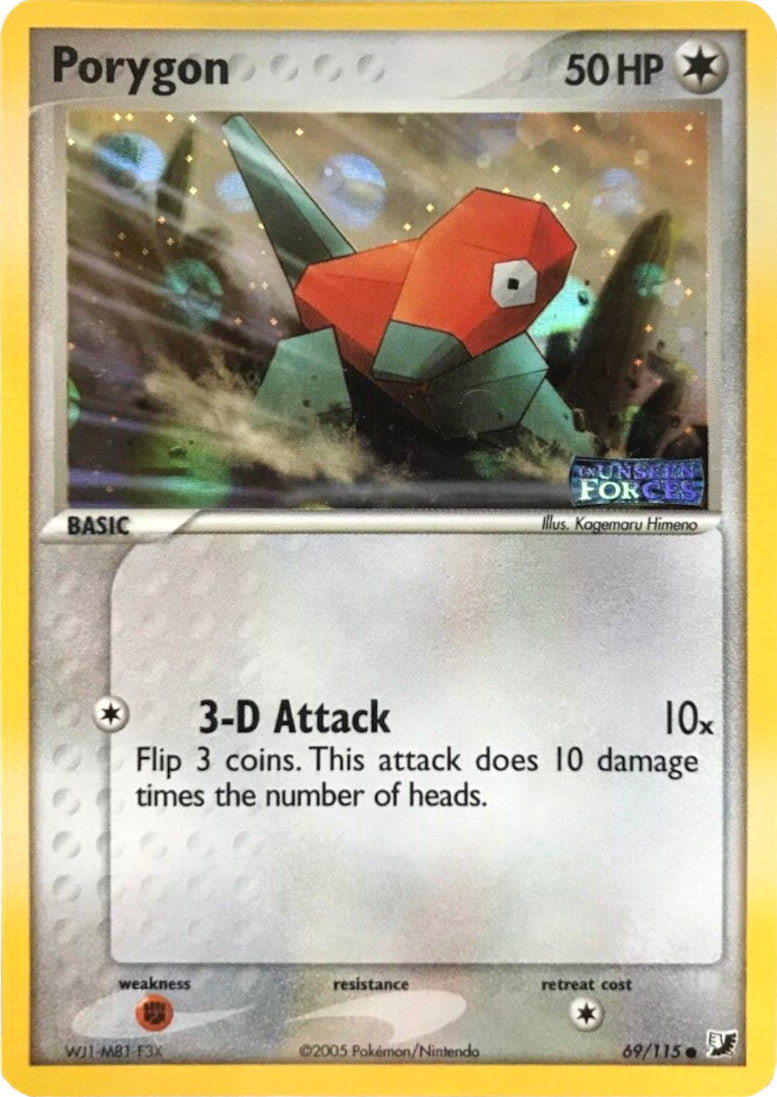 Porygon (69/115) (Stamped) [EX: Unseen Forces] | Eastridge Sports Cards & Games