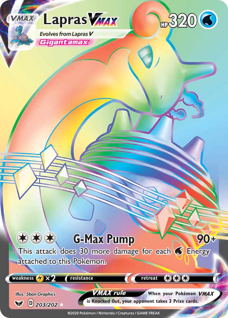 Lapras VMAX (203/202) [Sword & Shield: Base Set] | Eastridge Sports Cards & Games