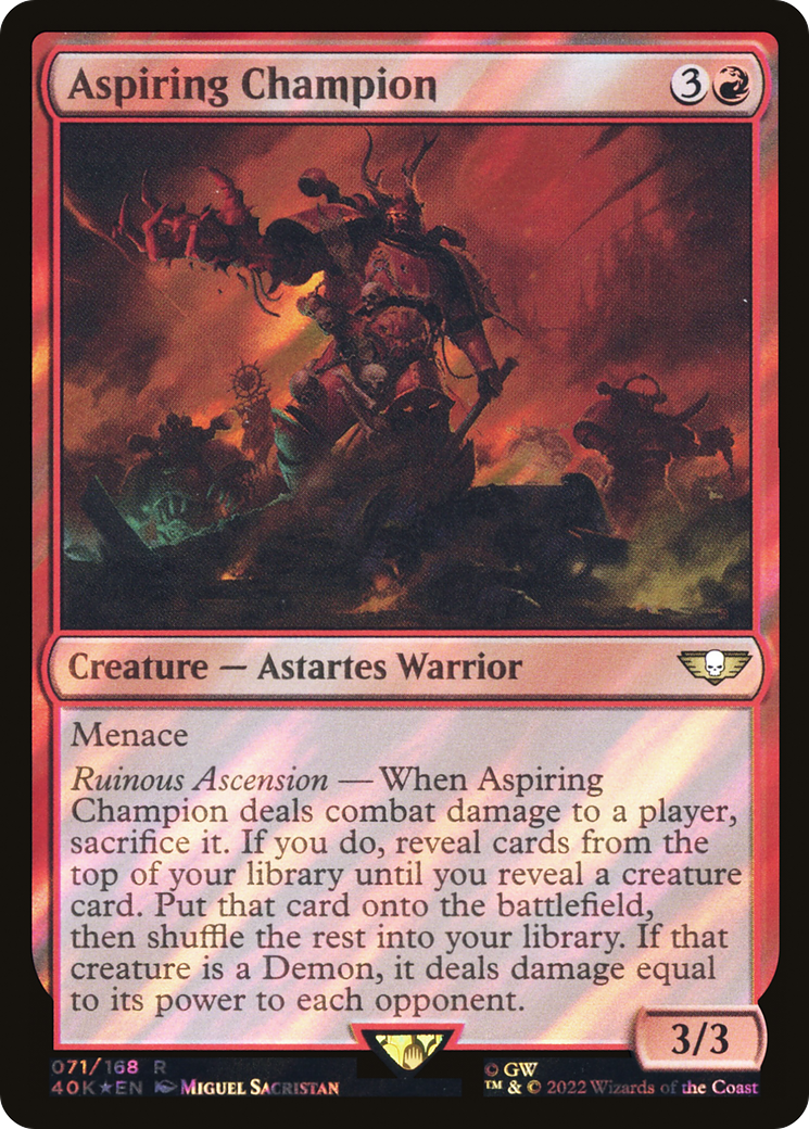 Aspiring Champion (Surge Foil) [Universes Beyond: Warhammer 40,000]