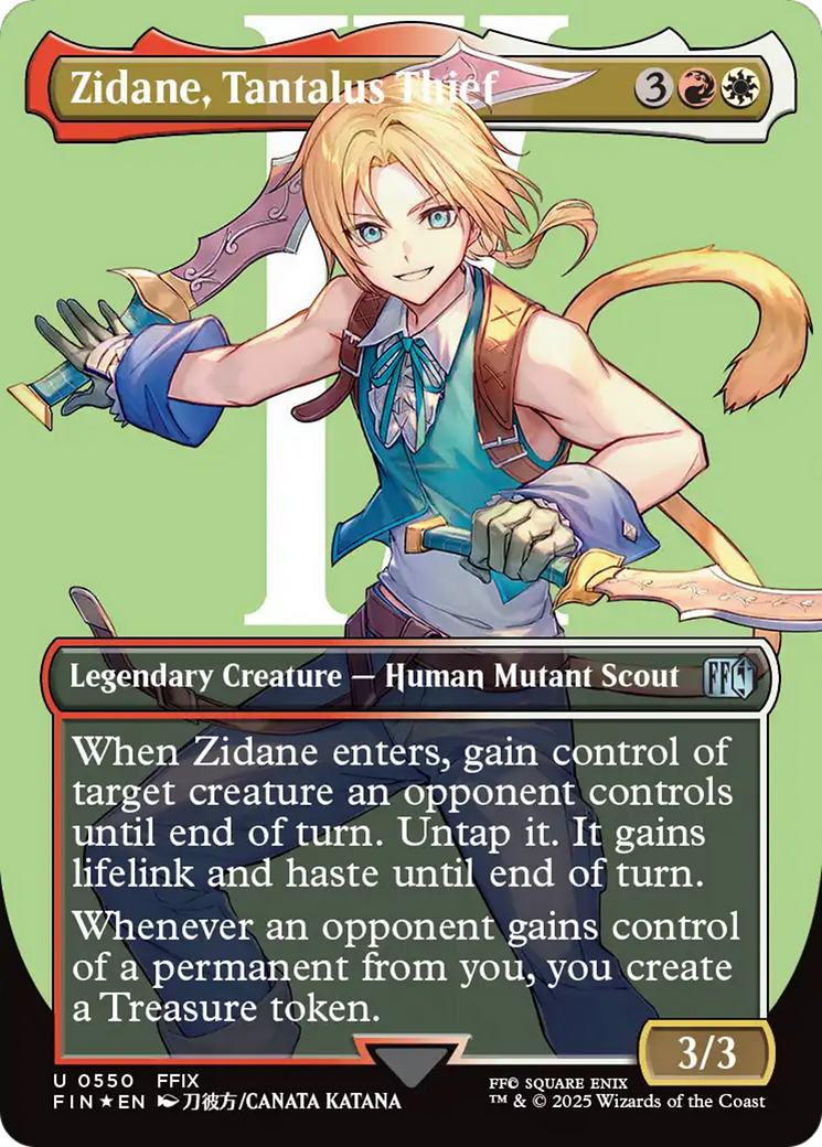 Zidane, Tantalus Thief (Borderless) (Surge Foil) [FINAL FANTASY] | Eastridge Sports Cards & Games