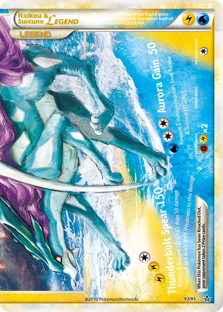 Raikou & Suicune LEGEND (93/95) [HeartGold & SoulSilver: Unleashed] | Eastridge Sports Cards & Games