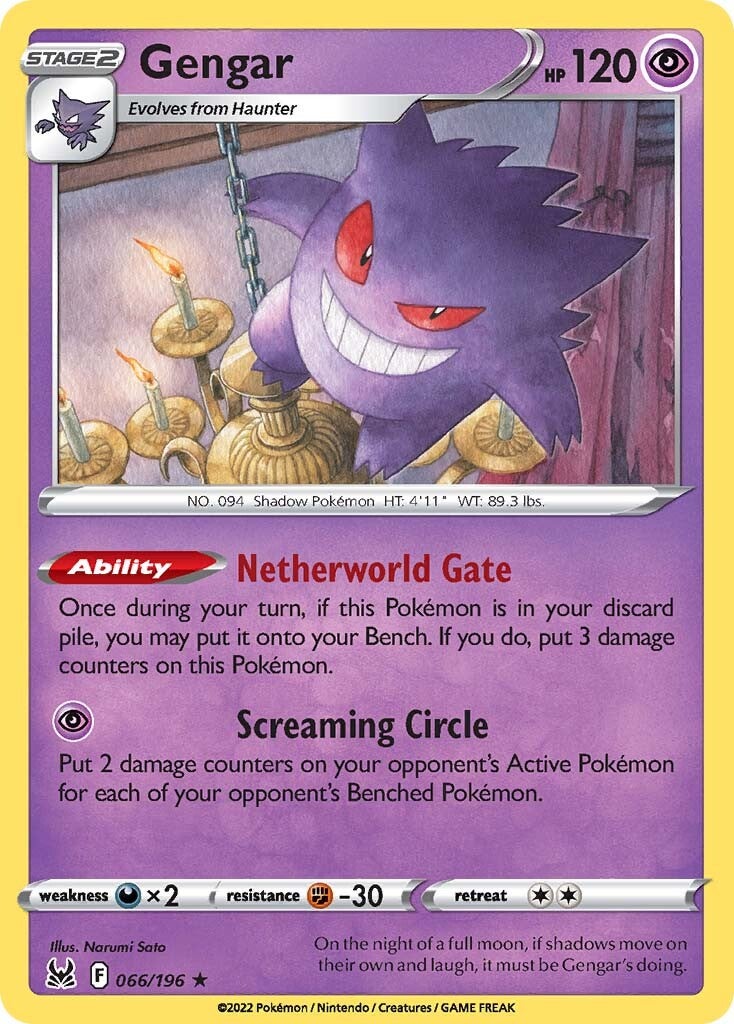 Gengar (066/196) [Sword & Shield: Lost Origin] | Eastridge Sports Cards & Games