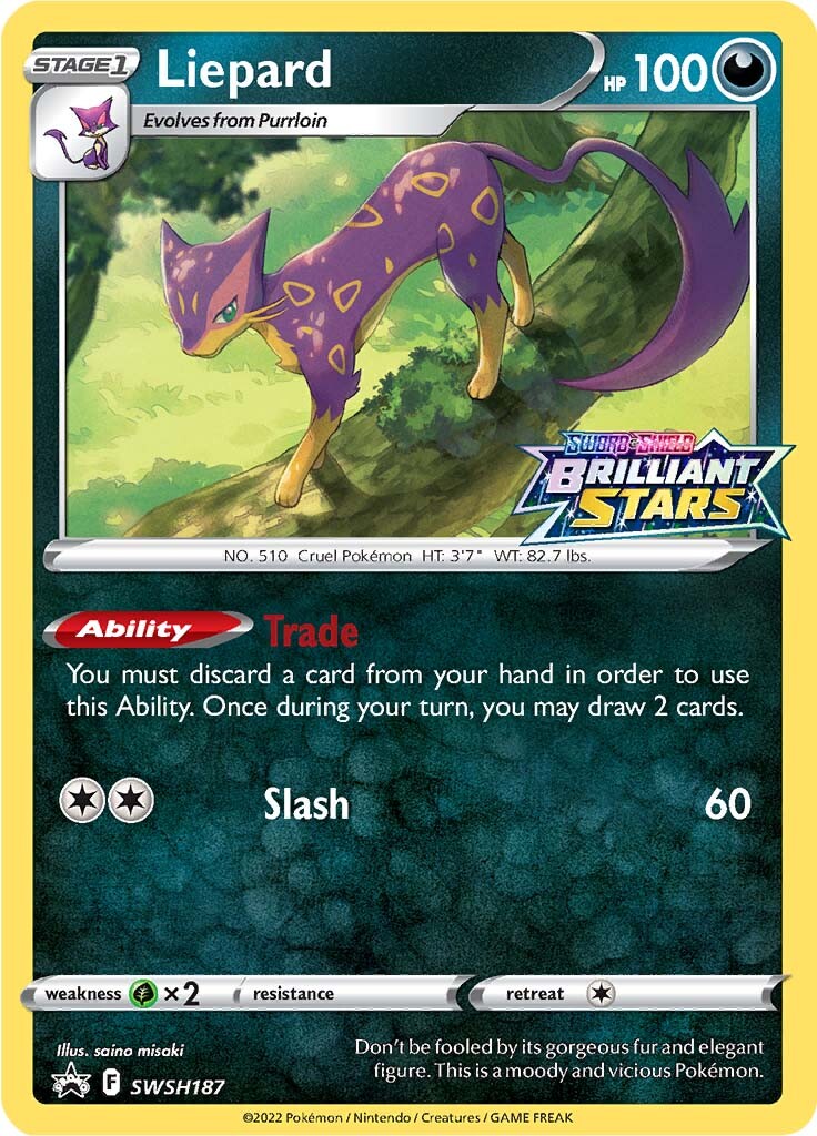 Liepard (SWSH187) (Prerelease Promo) [Sword & Shield: Black Star Promos] | Eastridge Sports Cards & Games