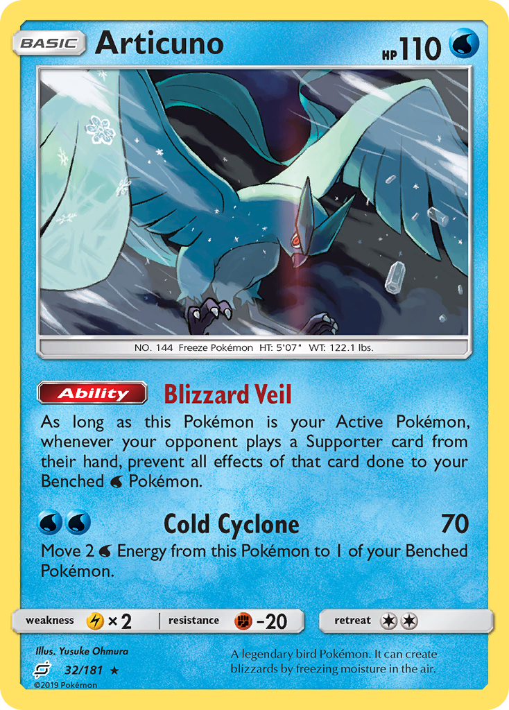 Articuno (32/181) [Sun & Moon: Team Up] | Eastridge Sports Cards & Games
