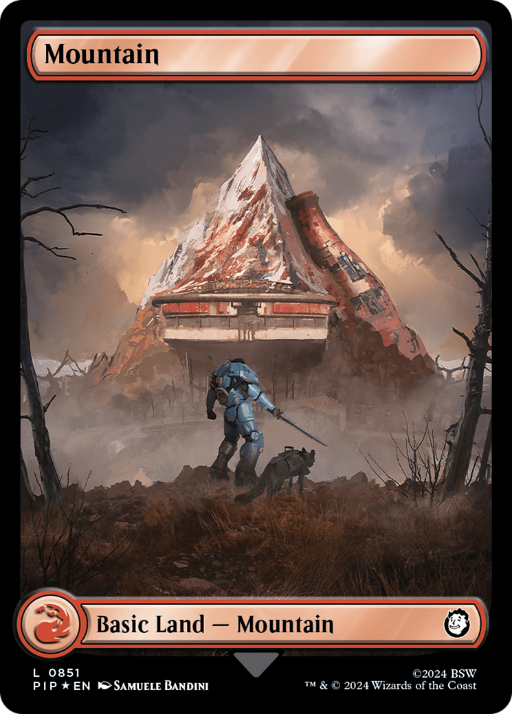 Mountain (0851) (Surge Foil) [Fallout] | Eastridge Sports Cards & Games