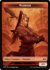 Dragon (0011) // Warrior Double-Sided Token [Tarkir: Dragonstorm Tokens] | Eastridge Sports Cards & Games