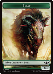 Beast // Treasure Double-Sided Token [Tarkir: Dragonstorm Commander Tokens] | Eastridge Sports Cards & Games