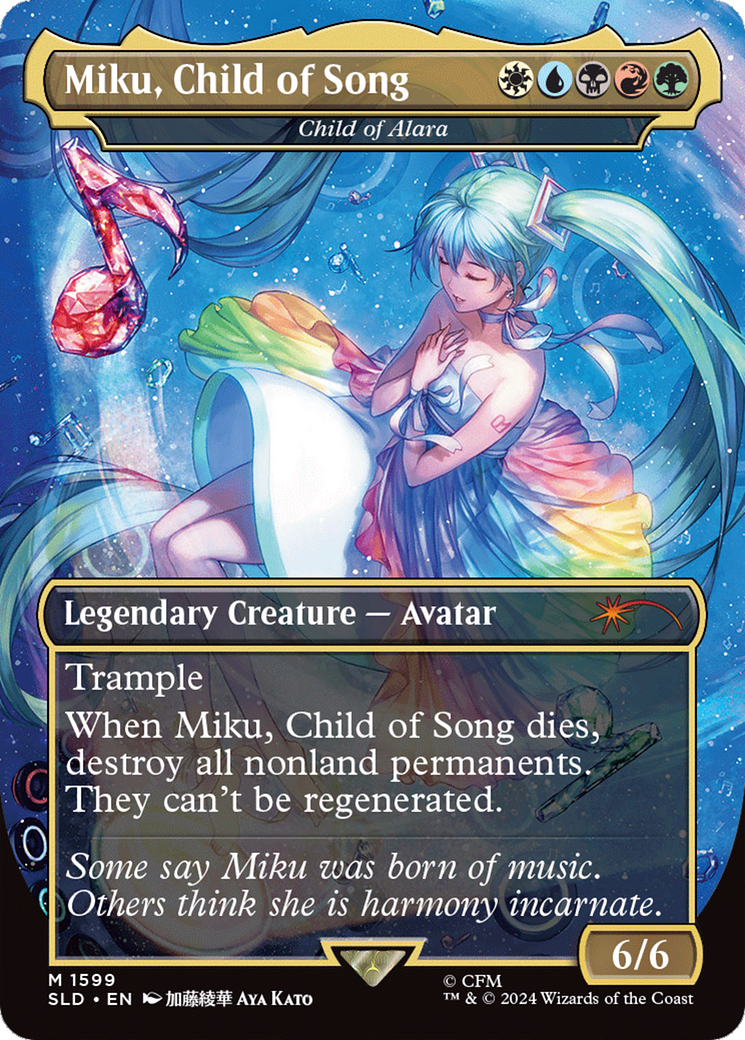 Miku, Child of Song - Child of Alara (Rainbow Foil) [Secret Lair Drop Series] | Eastridge Sports Cards & Games