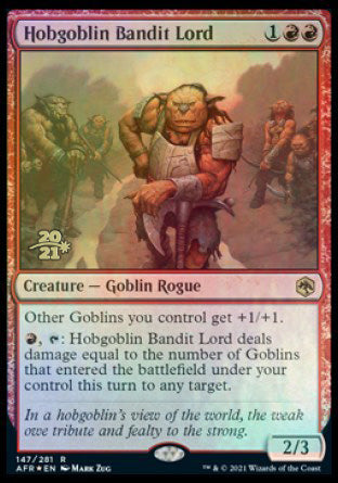 Hobgoblin Bandit Lord [Dungeons & Dragons: Adventures in the Forgotten Realms Prerelease Promos] | Eastridge Sports Cards & Games