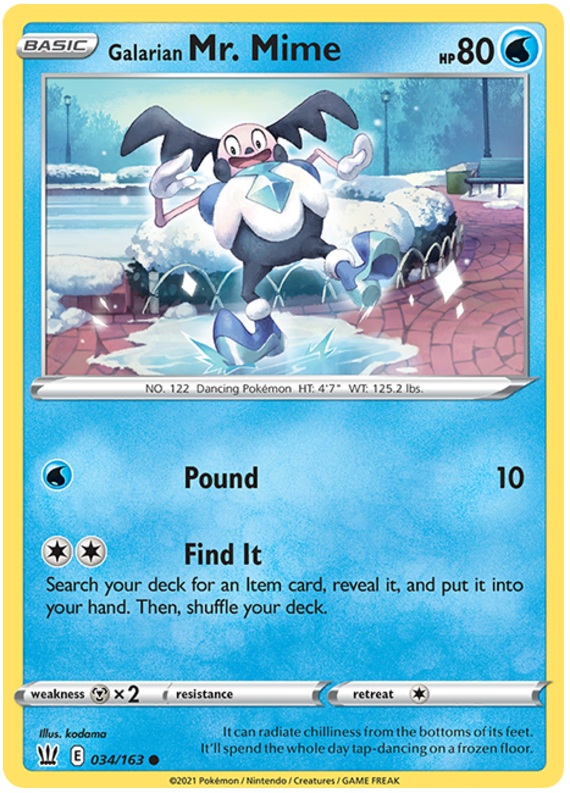 Galarian Mr. Mime (034/163) [Sword & Shield: Battle Styles] | Eastridge Sports Cards & Games