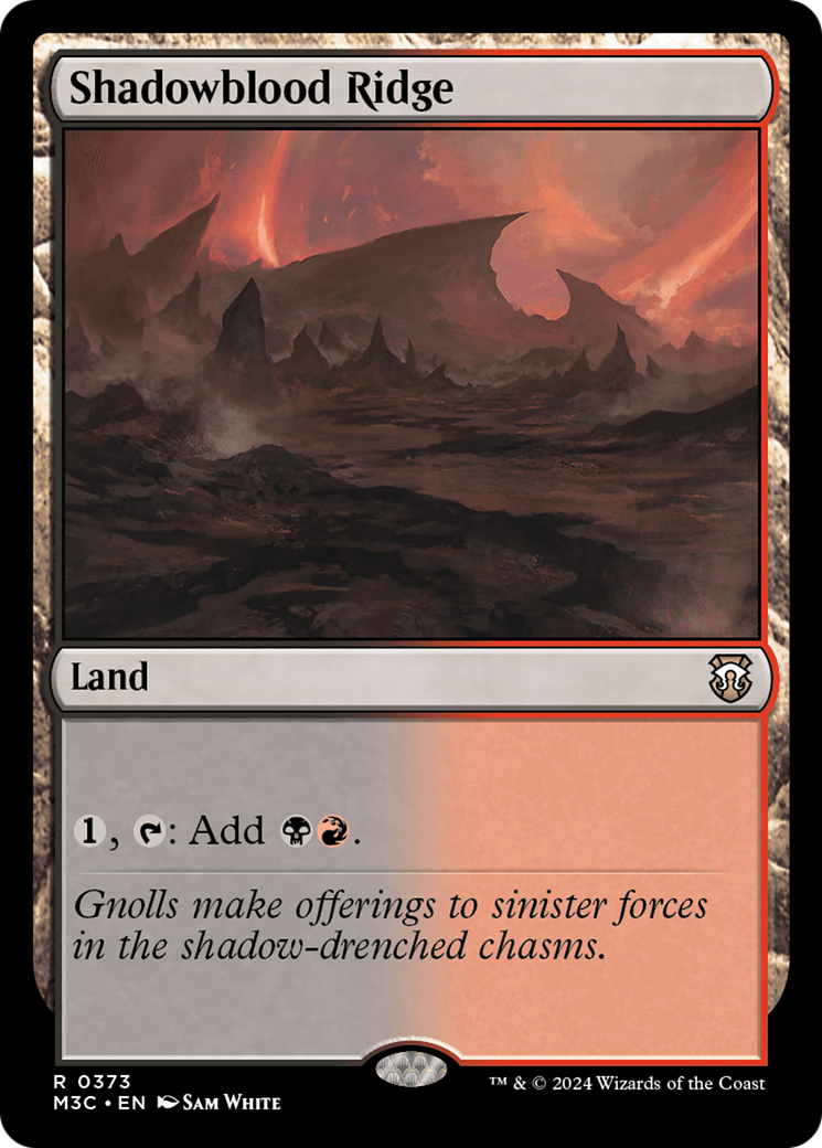 Shadowblood Ridge (Ripple Foil) [Modern Horizons 3 Commander] | Eastridge Sports Cards & Games