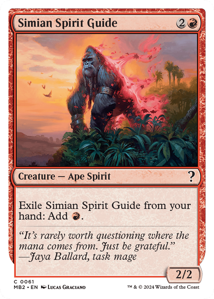 Simian Spirit Guide (White Border) [Mystery Booster 2] | Eastridge Sports Cards & Games