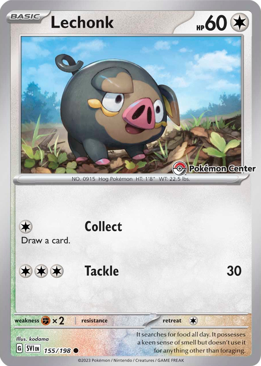 Lechonk (155/198) (Pokemon Center Exclusive) [Scarlet & Violet: Base Set] | Eastridge Sports Cards & Games