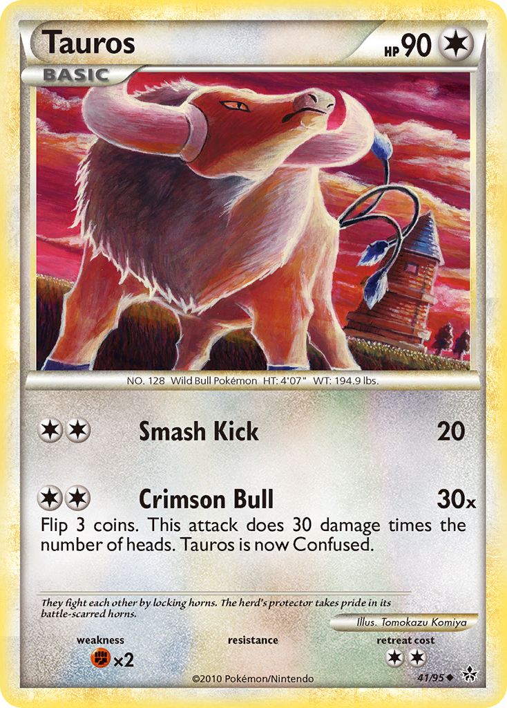 Tauros (41/95) [HeartGold & SoulSilver: Unleashed] | Eastridge Sports Cards & Games