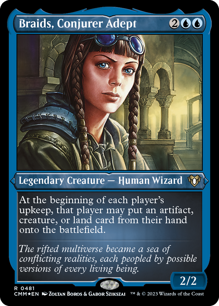 Braids, Conjurer Adept (Foil Etched) [Commander Masters]