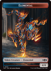Elemental (0027) // Monk Double-Sided Token [Tarkir: Dragonstorm Commander Tokens] | Eastridge Sports Cards & Games