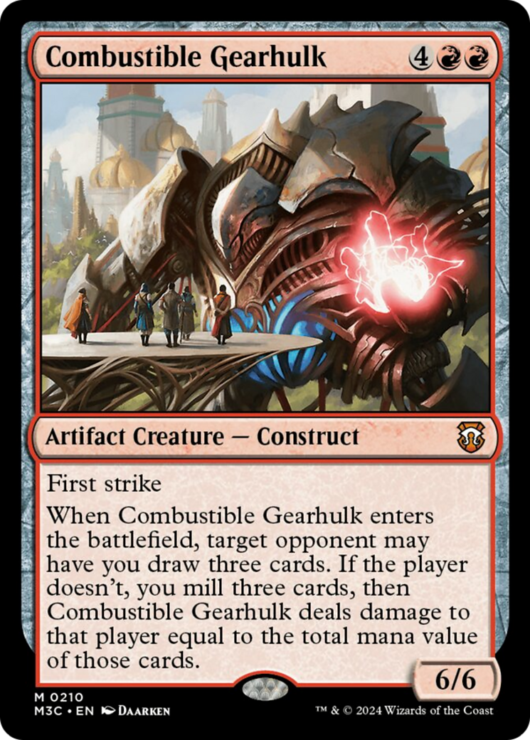 Combustible Gearhulk (Ripple Foil) [Modern Horizons 3 Commander] | Eastridge Sports Cards & Games