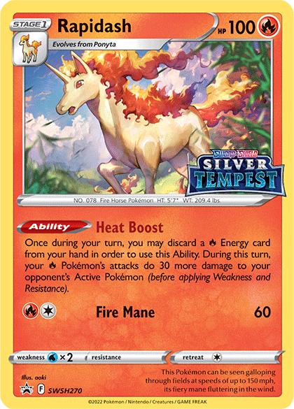 Rapidash (SWSH270) (Prerelease) [Sword & Shield: Black Star Promos] | Eastridge Sports Cards & Games