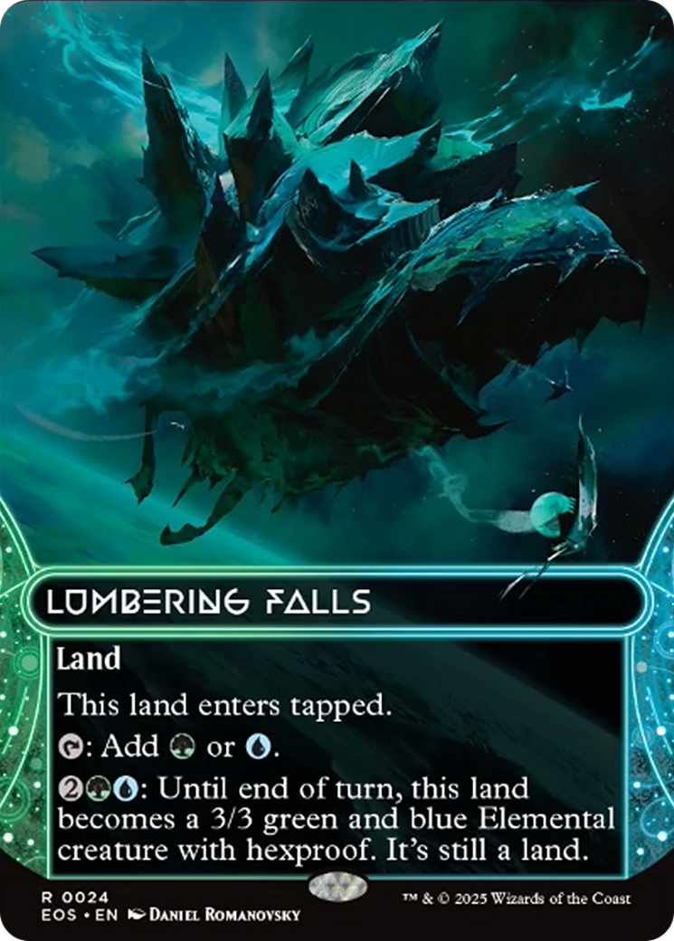Lumbering Falls (0024) (Borderless) [Edge of Eternities: Stellar Sights] | Eastridge Sports Cards & Games