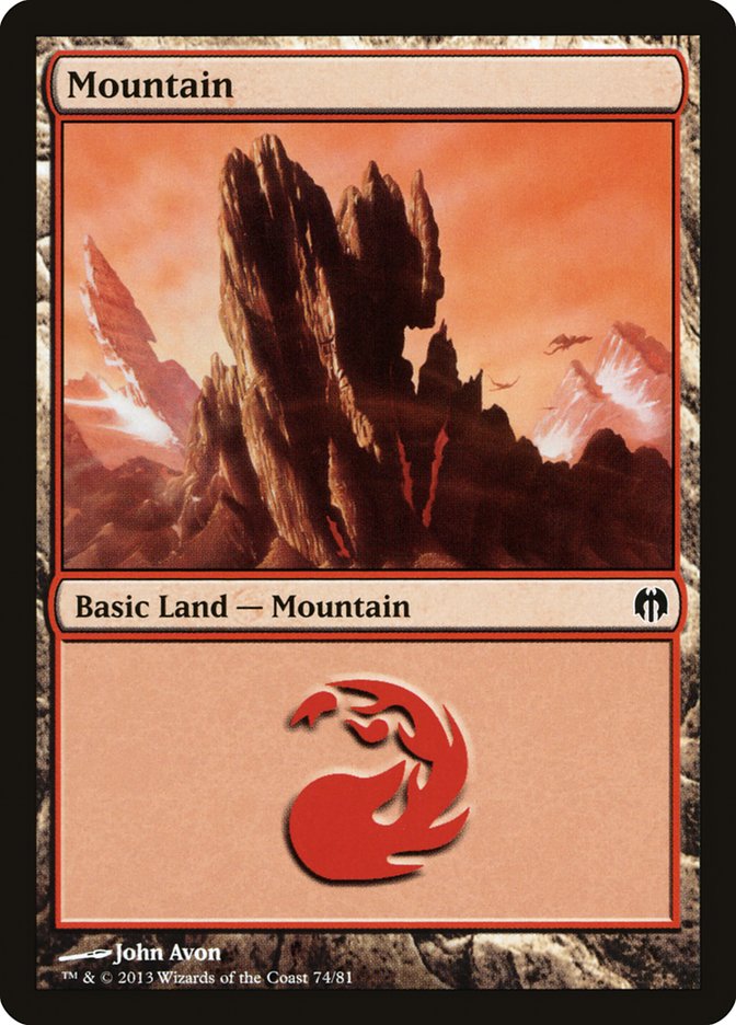 Mountain (74) [Duel Decks: Heroes vs. Monsters] | Eastridge Sports Cards & Games