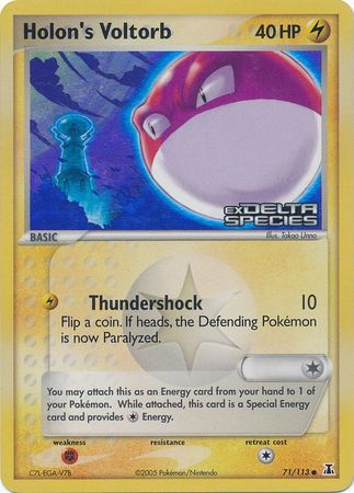 Holon's Voltorb (71/113) (Stamped) [EX: Delta Species] | Eastridge Sports Cards & Games