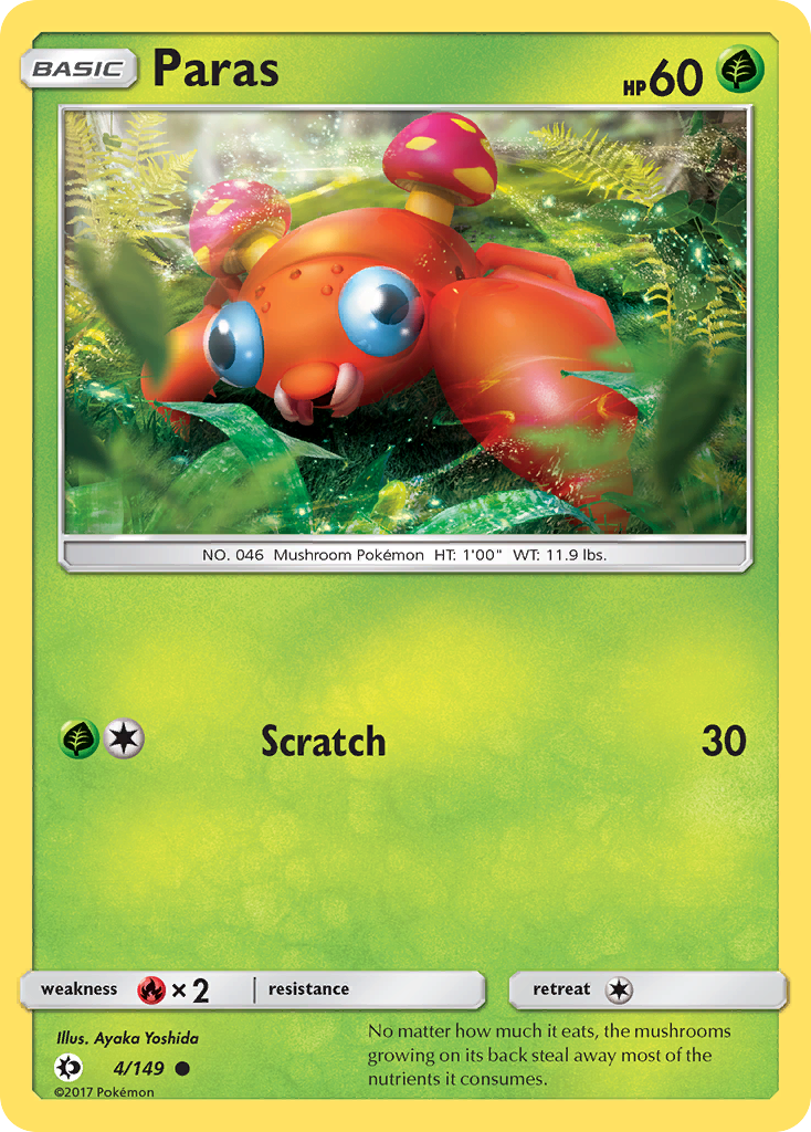 Paras (4/149) [Sun & Moon: Base Set] | Eastridge Sports Cards & Games