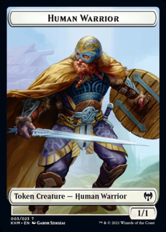 Human Warrior Token [Kaldheim Tokens] | Eastridge Sports Cards & Games