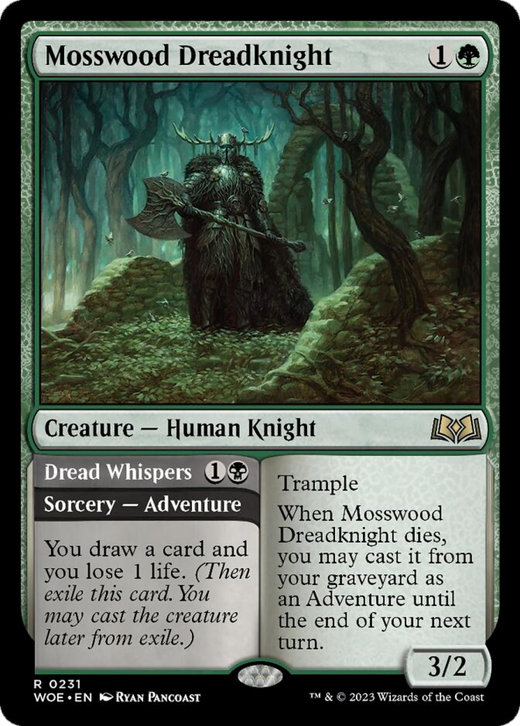 Mosswood Dreadknight // Dread Whispers [Wilds of Eldraine] | Eastridge Sports Cards & Games