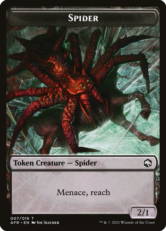 Spider // Icingdeath, Frost Tongue Double-Sided Token [Dungeons & Dragons: Adventures in the Forgotten Realms Tokens] | Eastridge Sports Cards & Games