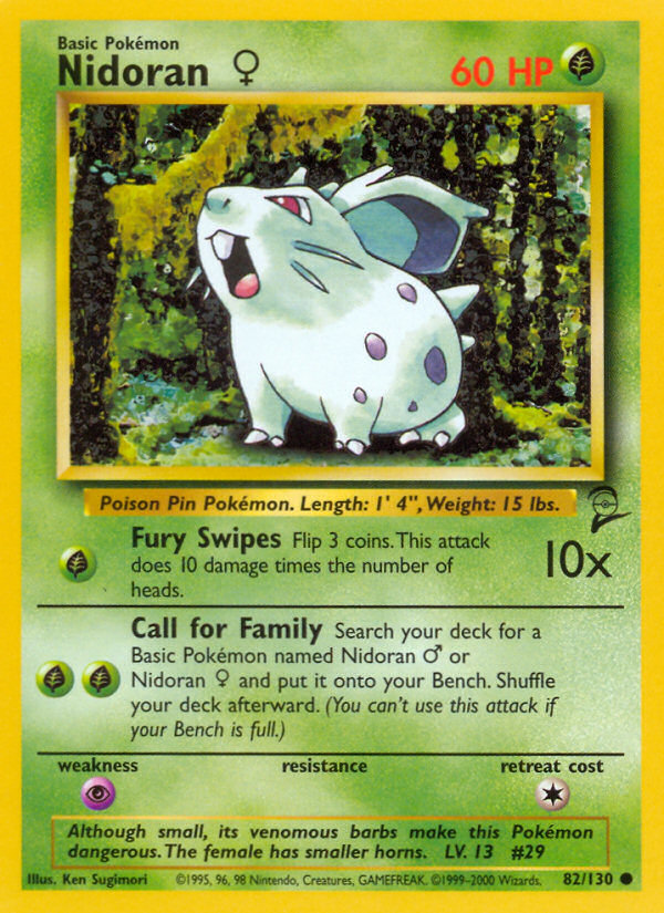 Nidoran (82/130) (Female) [Base Set 2] | Eastridge Sports Cards & Games