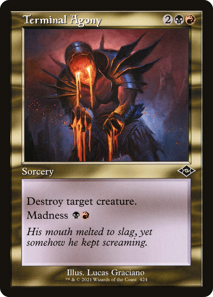 Terminal Agony (Retro Frame) (MH2-424) - Modern Horizons 2 Etched Foil