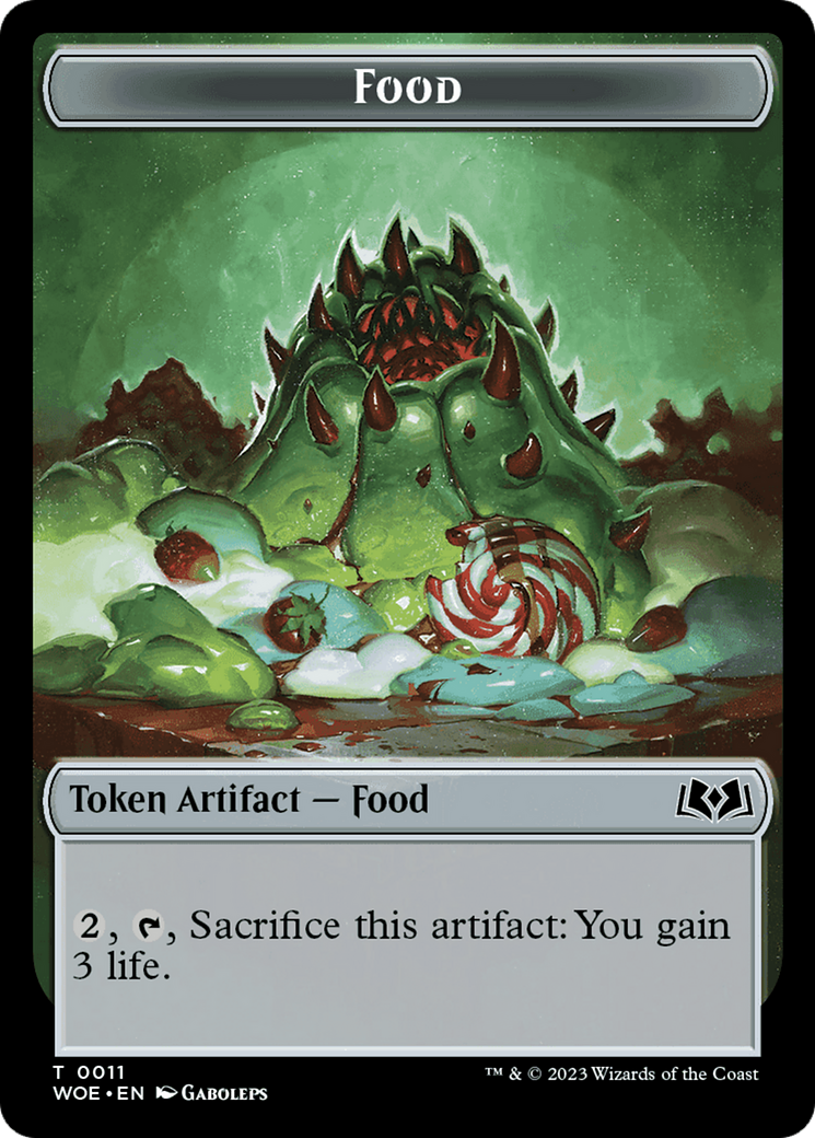 Beast // Food (0011) Double-Sided Token [Wilds of Eldraine Tokens] | Eastridge Sports Cards & Games