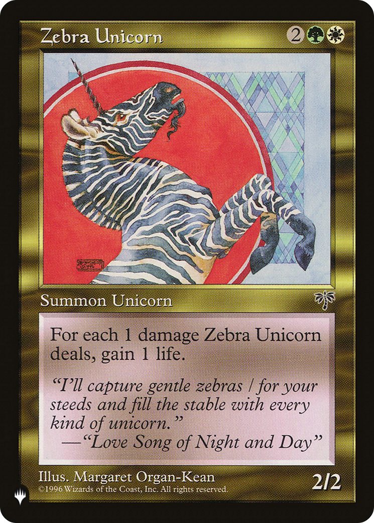 Zebra Unicorn [The List] | Eastridge Sports Cards & Games