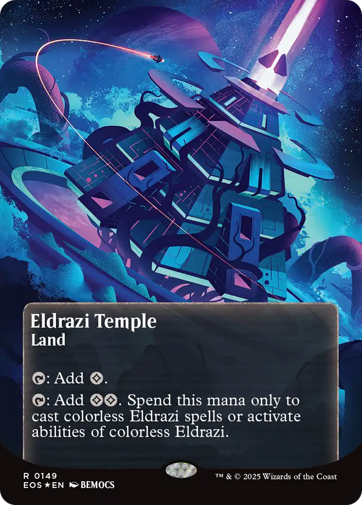 Eldrazi Temple (0149) (Borderless) (Galaxy Foil) [Edge of Eternities: Stellar Sights] | Eastridge Sports Cards & Games